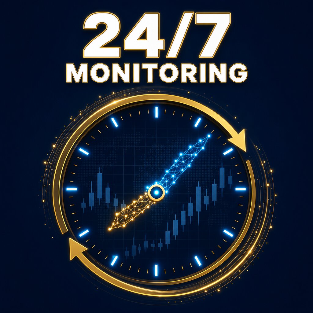 AI trading bot monitoring crypto markets twenty four hours a day